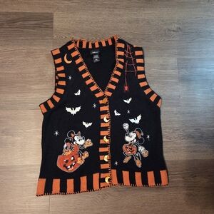 Her Universe Disney Mickey Mouse & Minnie Mouse Pumpkin Girls Sweater Vest